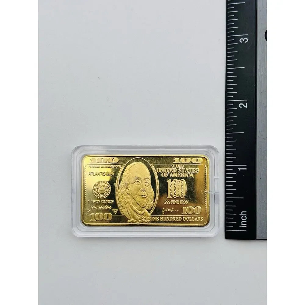 Lot Of 15 Atlantis mint 1 troy ounce USA $100.00 cased wafer bar .999 fine iron